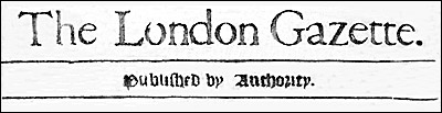 London Gazette banner